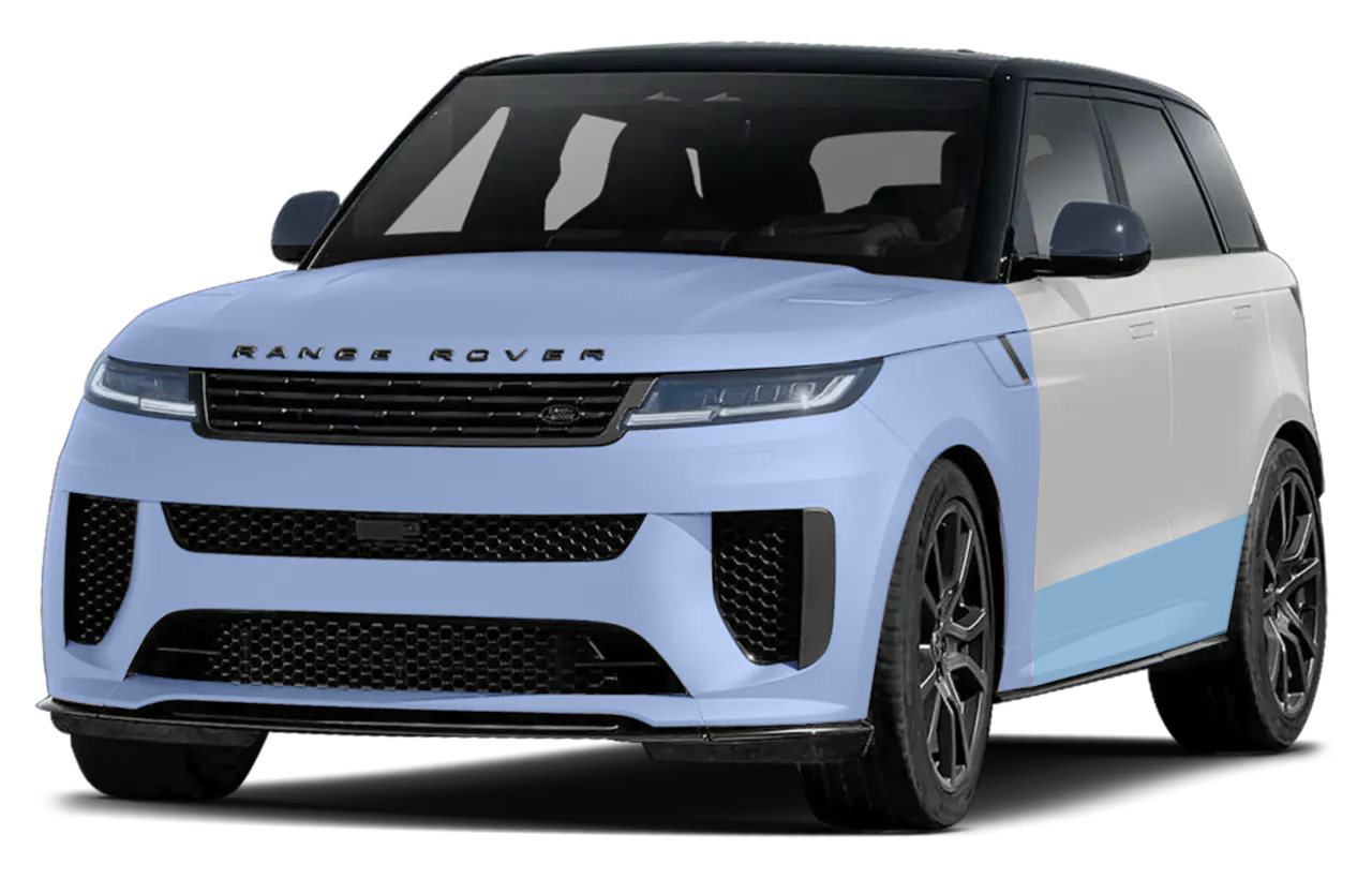 Track Package coverage illustration on a Range Rover